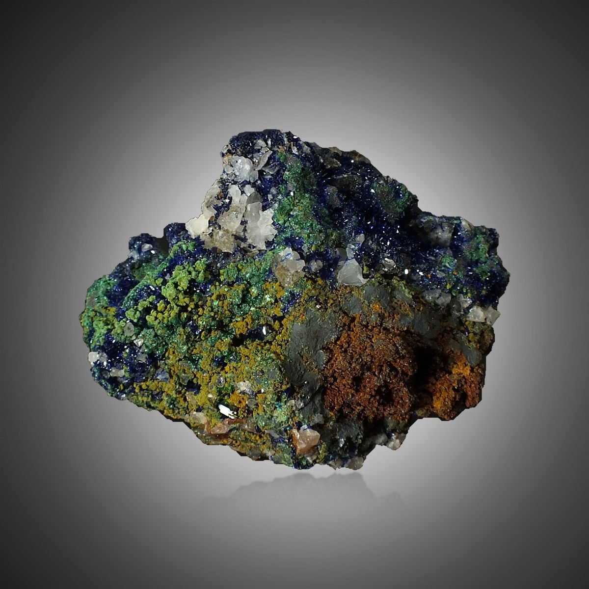 Azurite with Malachite