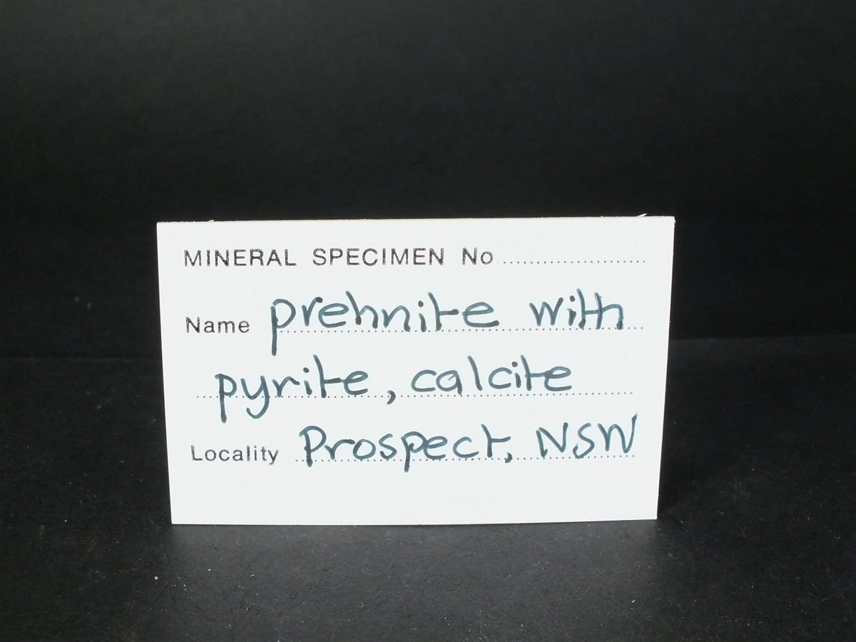 Prehnite with Pyrite & Calcite photo 2