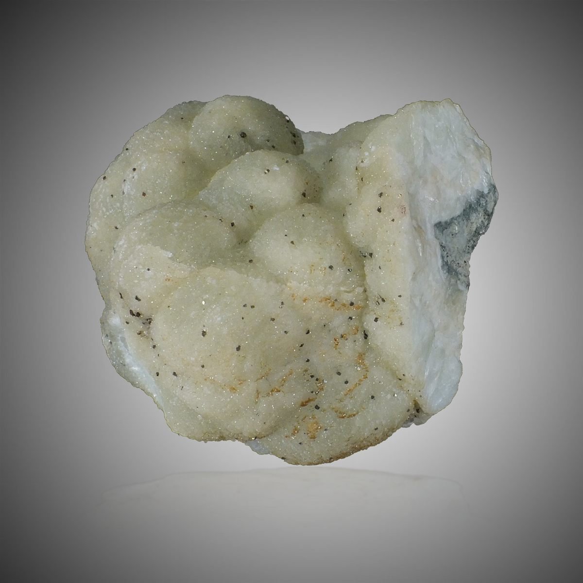 Prehnite with Pyrite & Calcite photo 7
