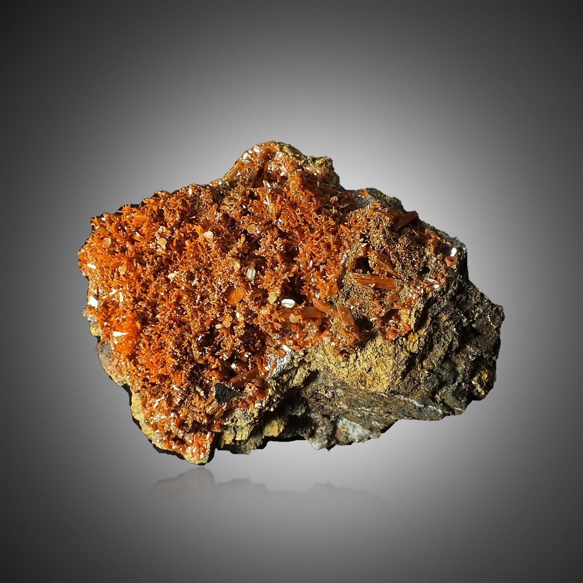 Crocoite with Cerussite