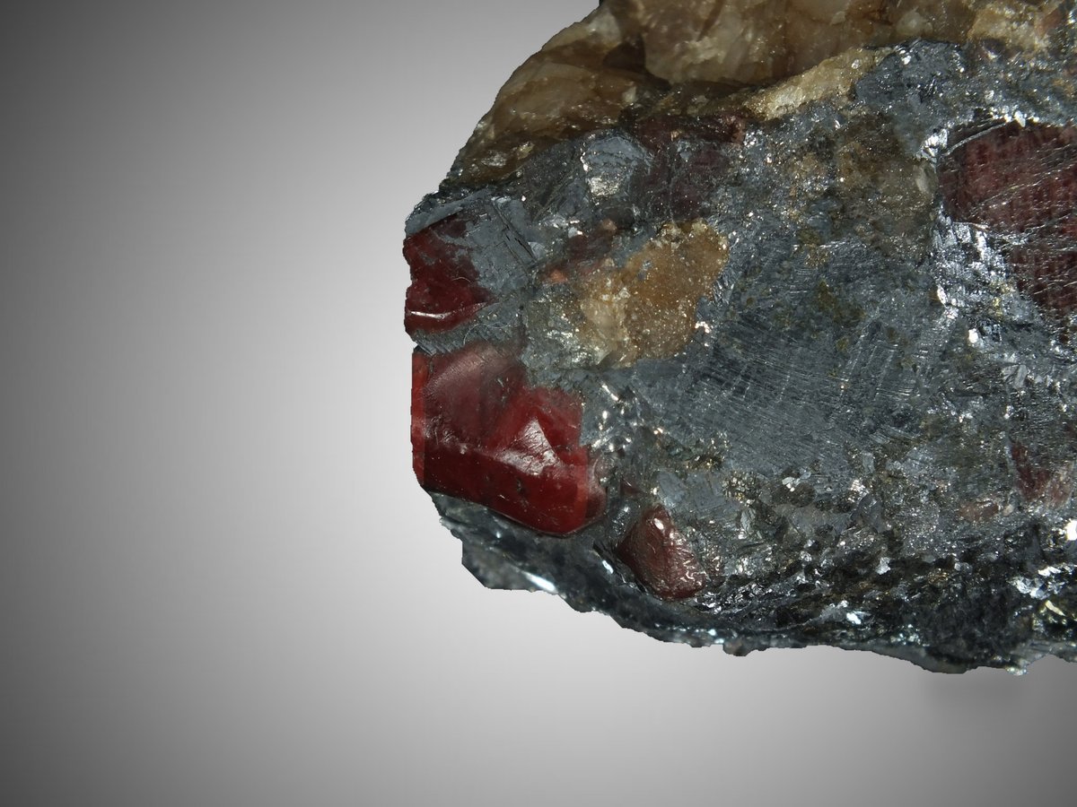 Rhodonite with Galena & Fluorite