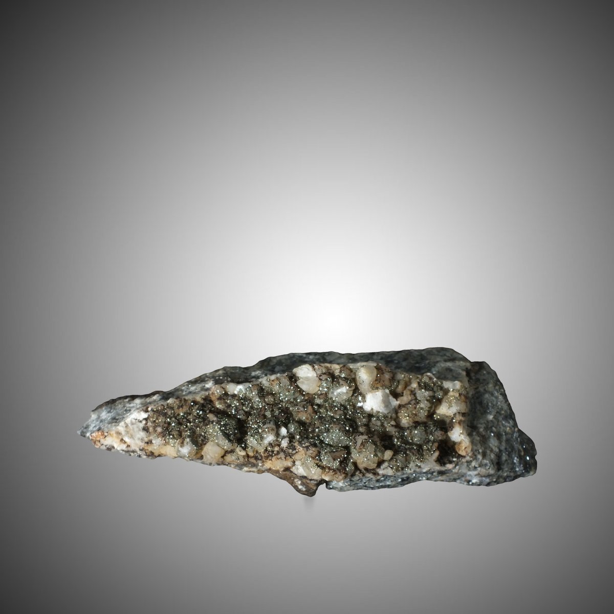 Pyrite on Calcite photo 2