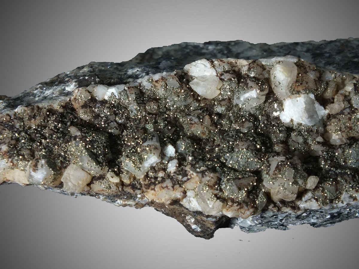 Pyrite on Calcite photo 3