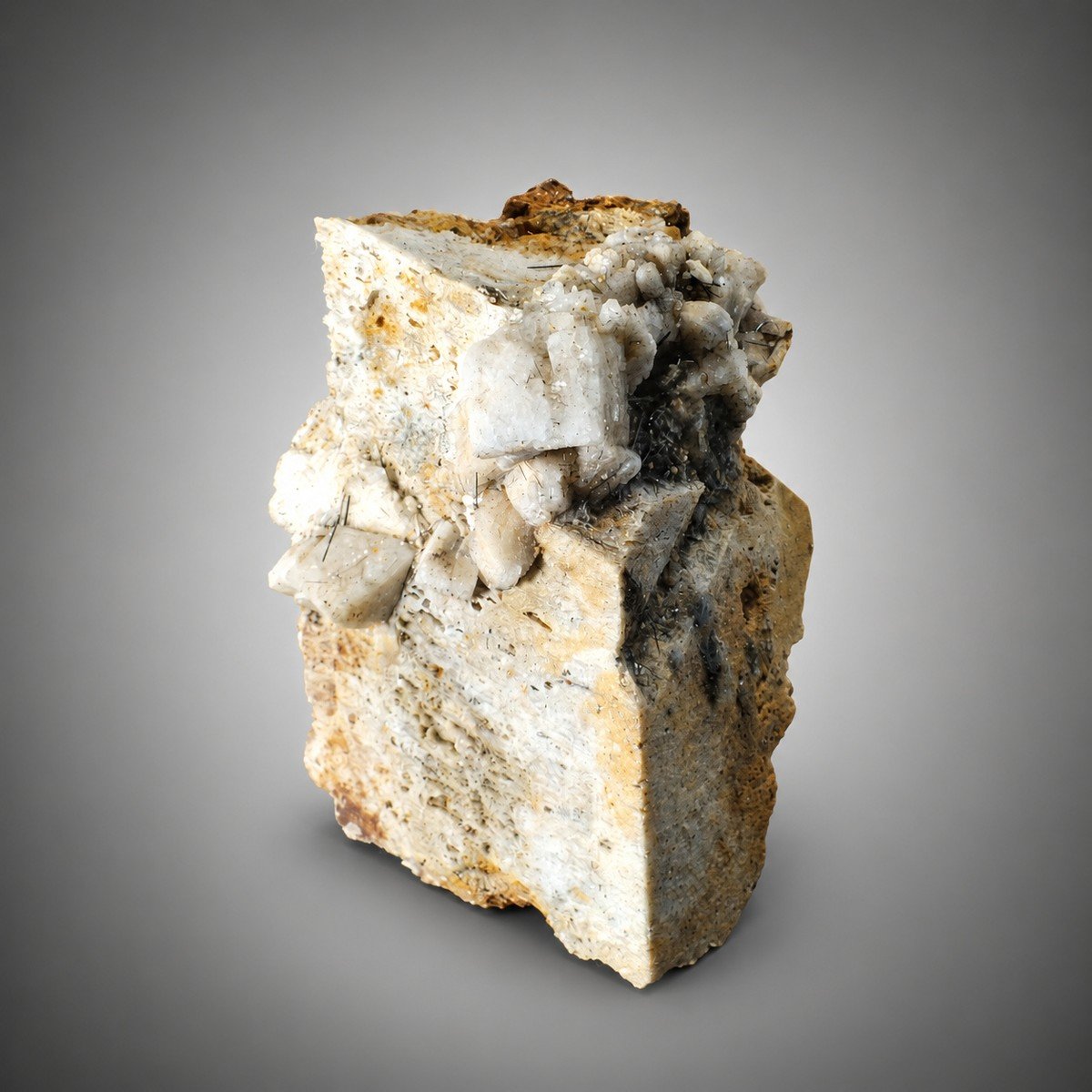 Orthoclase with Albite, Schorl photo 2